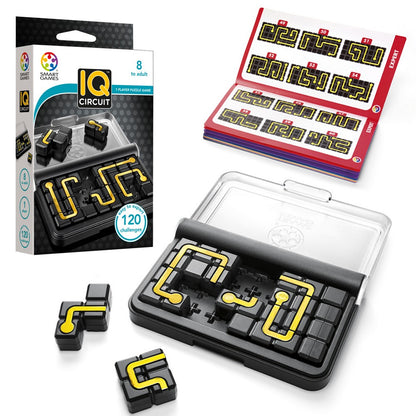 Smart Games IQ Circuit doboz tartalma es feladatfuzet