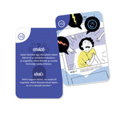 STOP! Bántalmazás szituációs kártya példával az engedély nélküli közösségi médiás posztolás problémájáról.