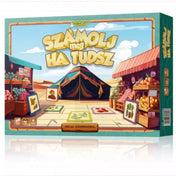 Számolj meg, ha tudsz! társasjáték doboza. A borítón egy piaci jelenet látható sátrakkal és gyümölcsökkel. Bibliai témájú számolós memóriajáték.