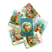 Szívmanó és a szeretetnyelvek kártyák Szívmanó karakterrel és különböző szeretetnyelv-feladatokkal a játék során.