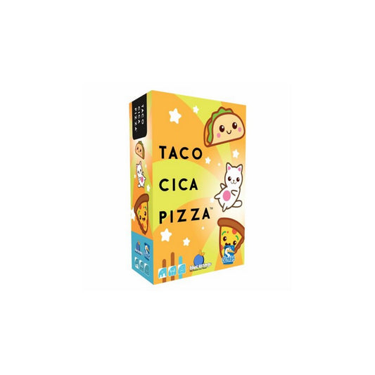 Taco Cica Pizza tarsasjatek dobozanak az eleje