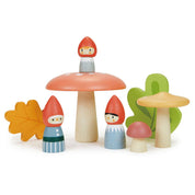 Erdő manók családja, prémium fából - Woodland Gnome Family - TL8388