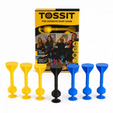 Tossit Starter Pack (albastru, galben) – joc de darts cu ventuze din silicon