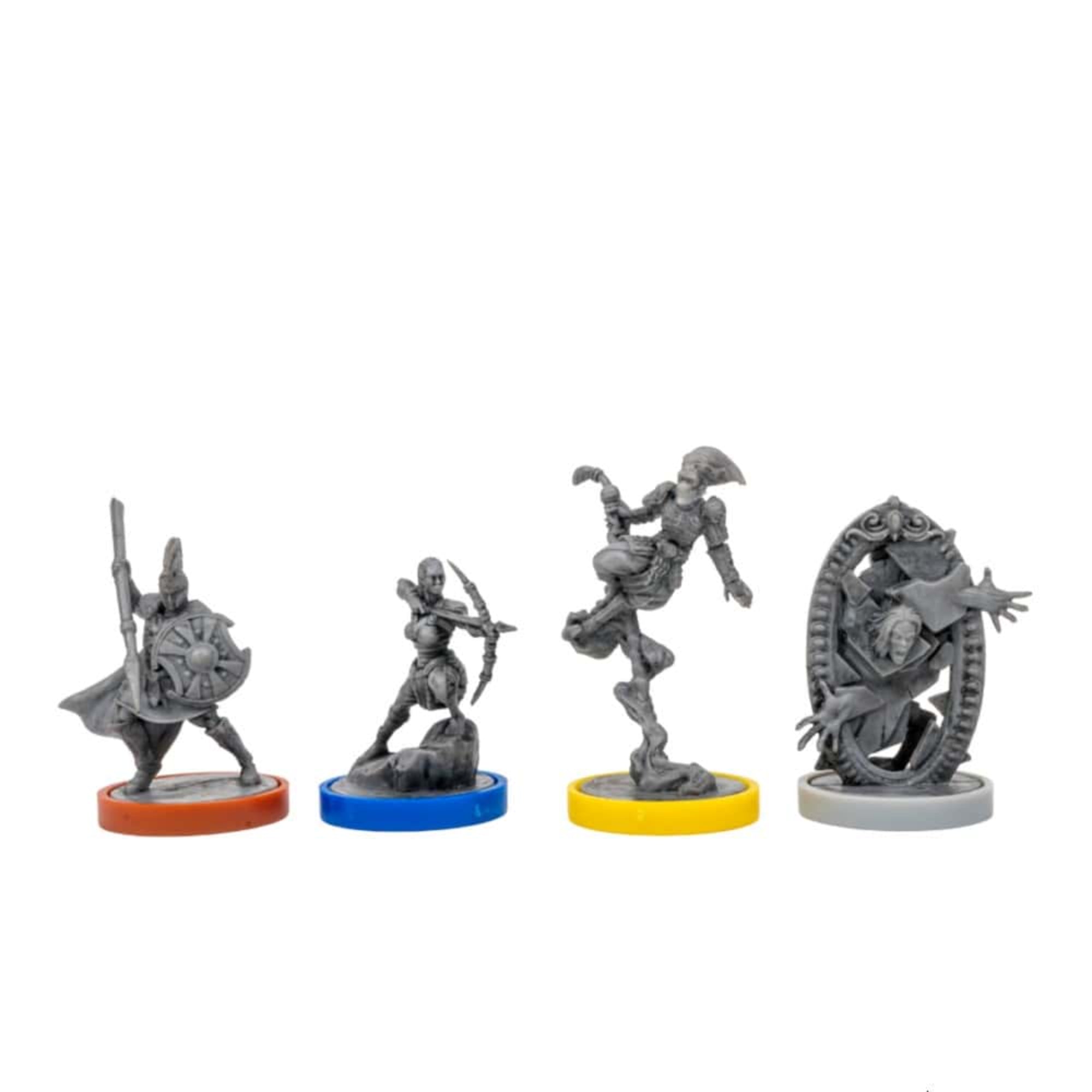 Unmatched: Legendák Ligája miniatűr figurák – Négy részletesen kidolgozott miniatűr figura a játékból: Akhilleusz, Yennenga, Szun Vu-kung és Bloody Mary.
