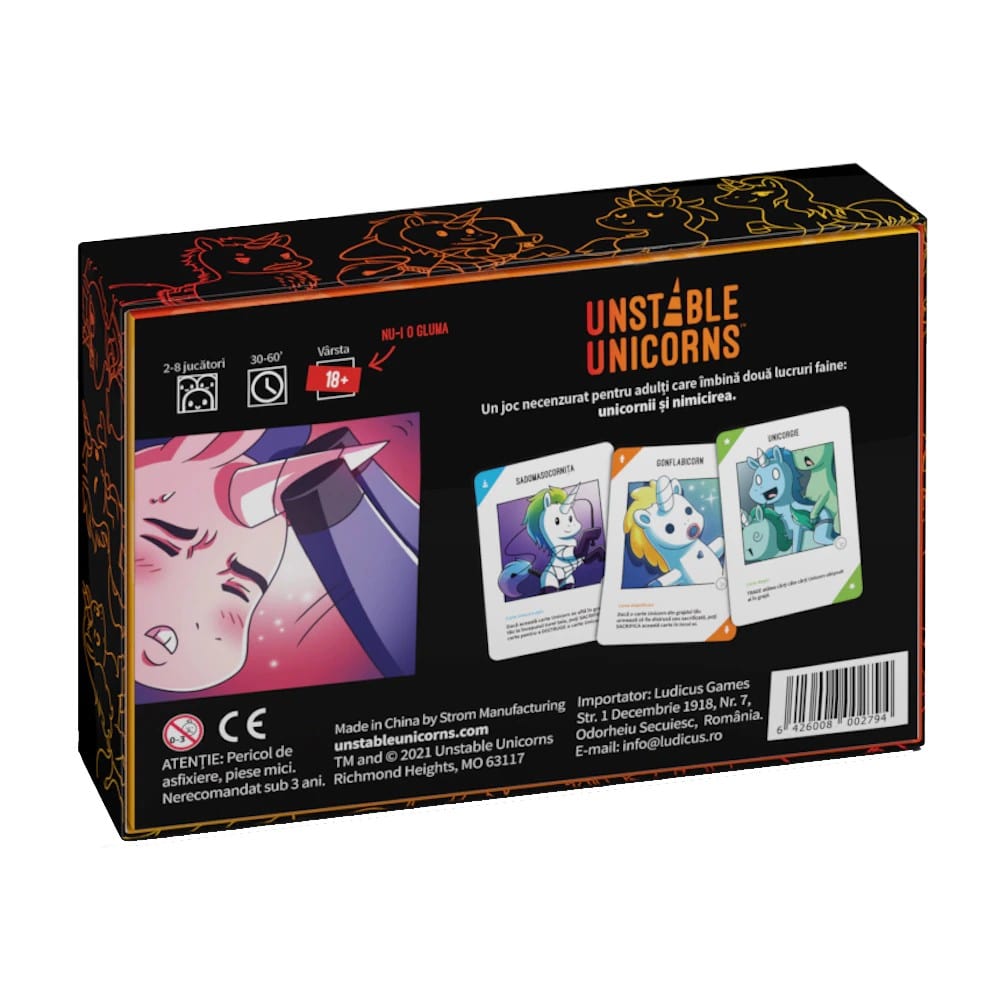 Unstable Unicorns: NSFW 18+ román nyelvű társasjáték