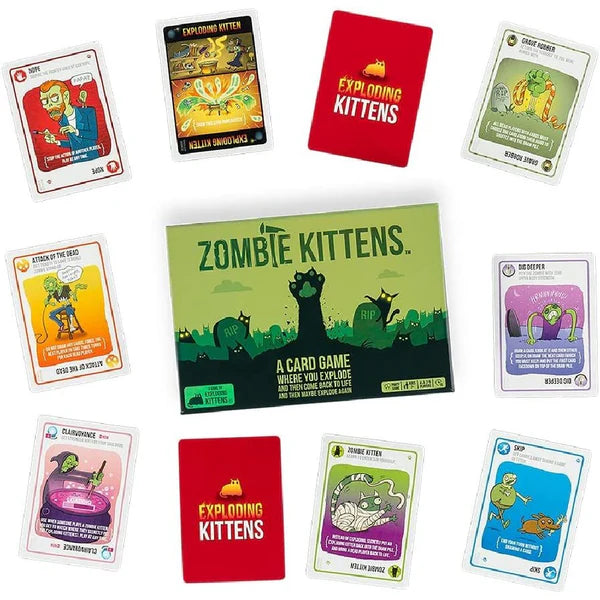 Exploding Kittens: Zombie Kittens román nyelvű társasjáték