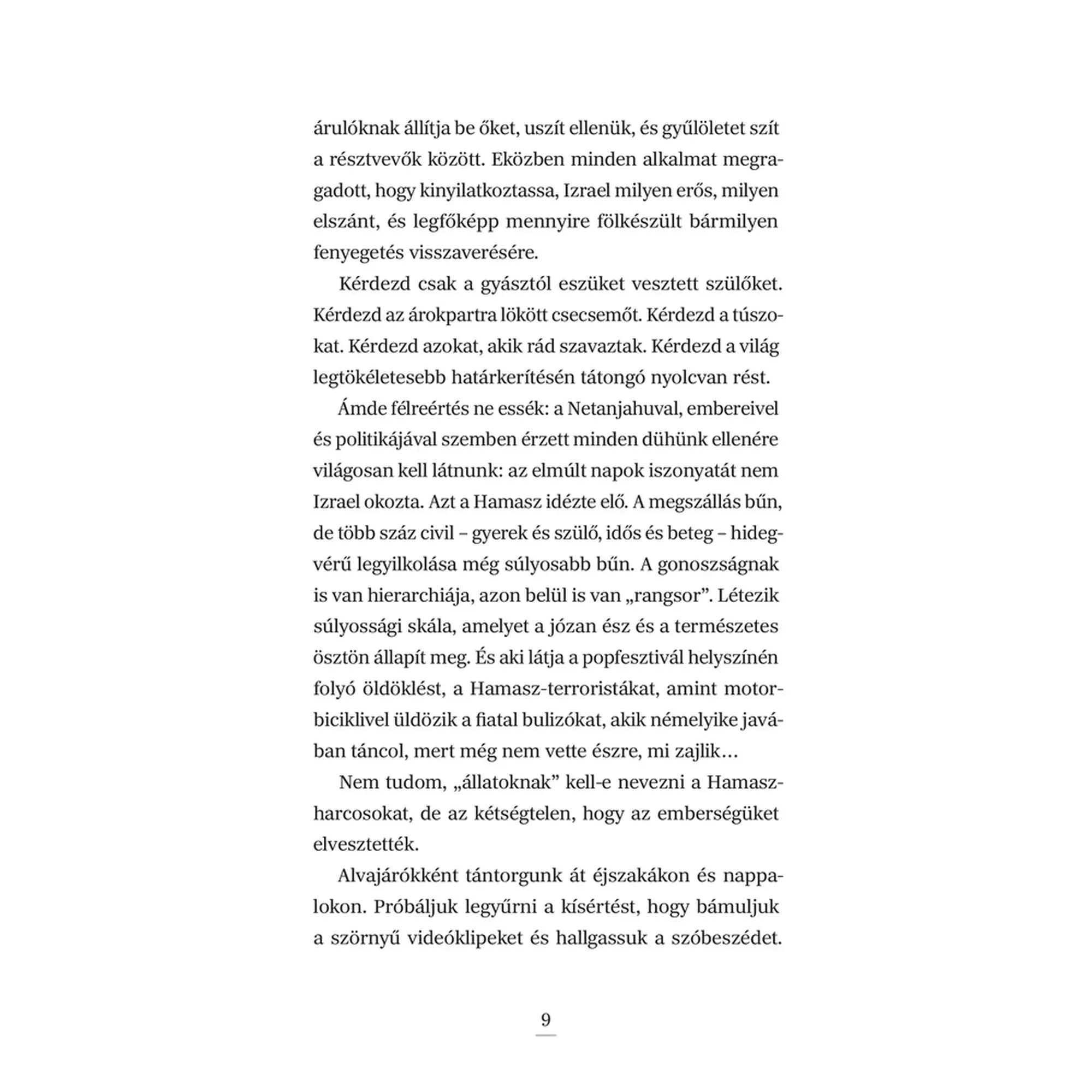 A béke az egyetlen út - Harmadik oldal
Egy oldalpár David Grossman könyvéből, amely a 2023. október 7-i események hatásait boncolgatja.