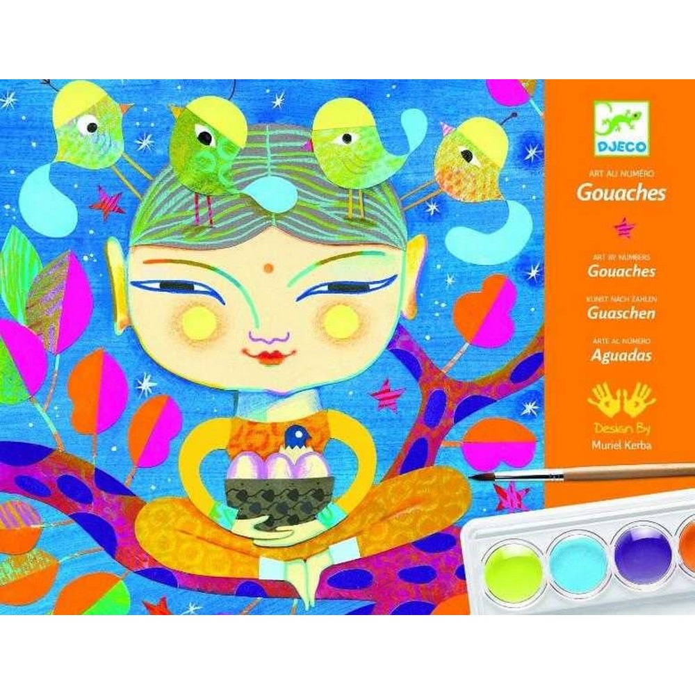 Djeco Gouaches India kreativ szet DJ08964 csomagolas elolnezet