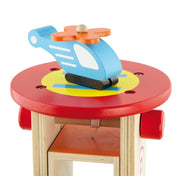 Benzinkút parkolóval, lifttel és helikopter leszállóval Viga Toys