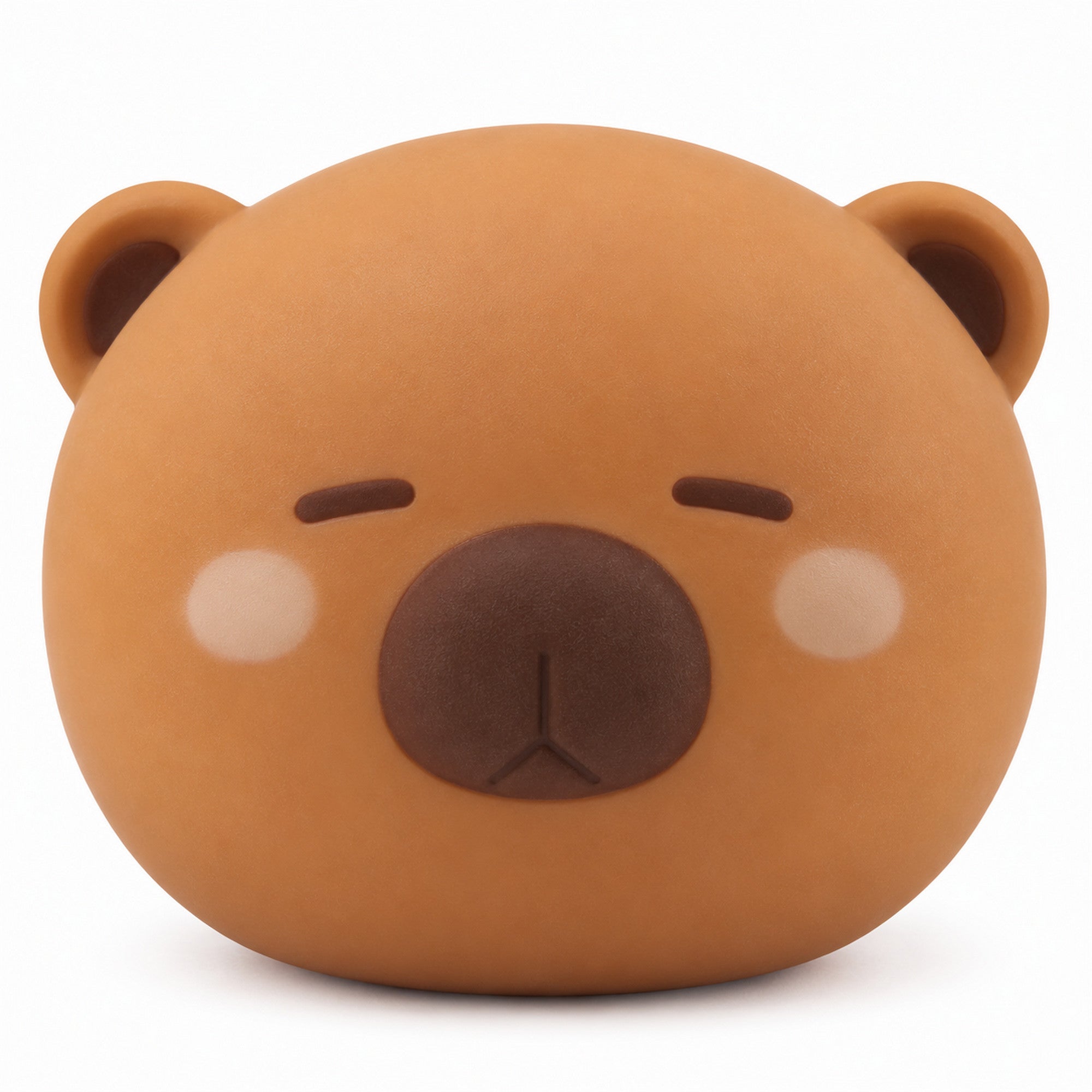 Cool Mix Capybara fej squishy stresszlabda barna, gömbölyű capybara fej formában, fehér háttéren