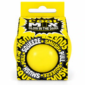 Cool Mix sötétben világító squishy stresszlabda – sárga, sárga-fekete Glow in the Dark csomagolásban