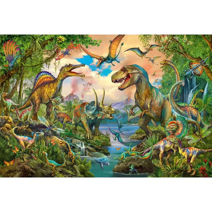 Puzzle Schmidt: Vad dinoszauruszok, 150 darab + Ajándék dinoszauruszos tetkó