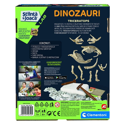 Set de experimente - Descoperă Dinozaurul Triceratops - játék gyerekeknek