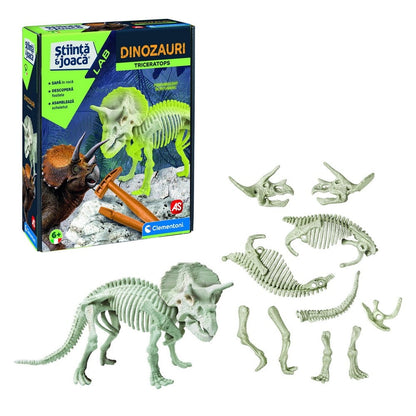 Set de experimente - Descoperă Dinozaurul Triceratops - játék gyerekeknek