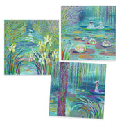 Djeco Tavi rózsák – Claude Monet inspirálta kész festmények, triptichon formájú impresszionista alkotások