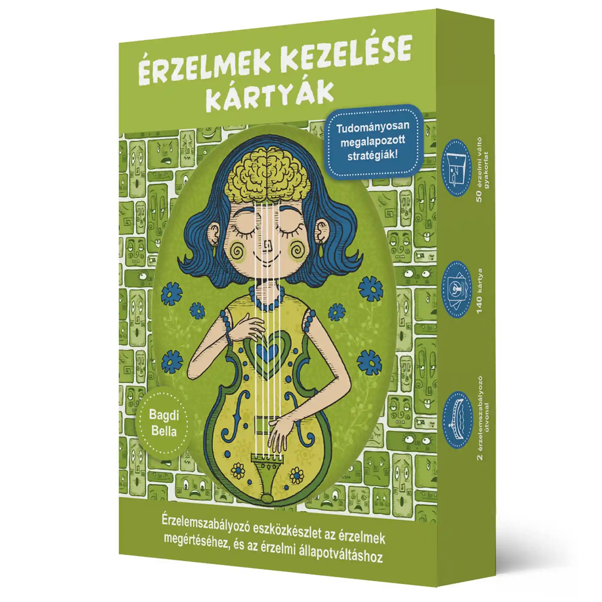 Érzelmek kezelése kártyák – Bagdi Bella érzelemszabályozó kártyacsomagjának doboza