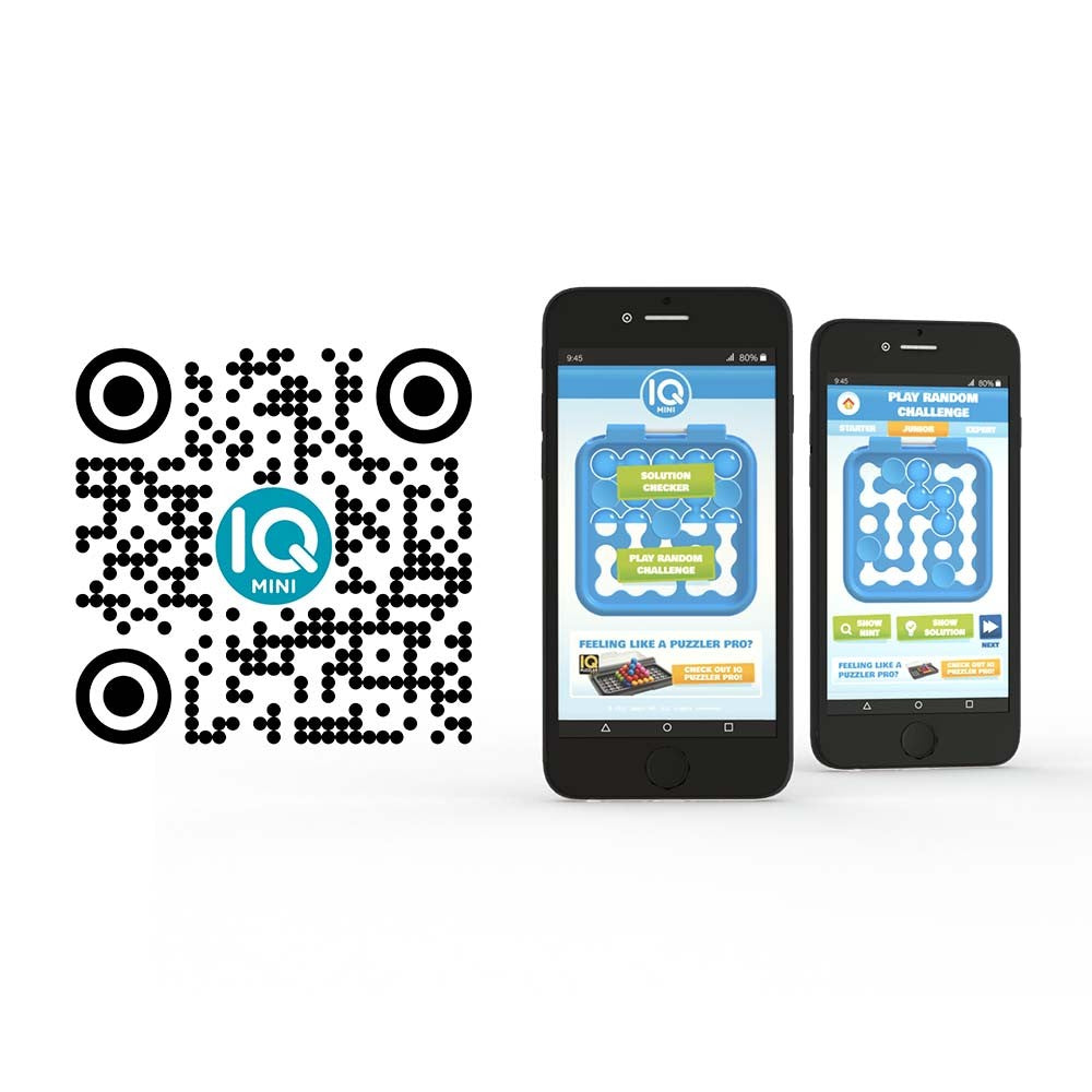 Smart Games IQ Mini telefonos app qr kodja