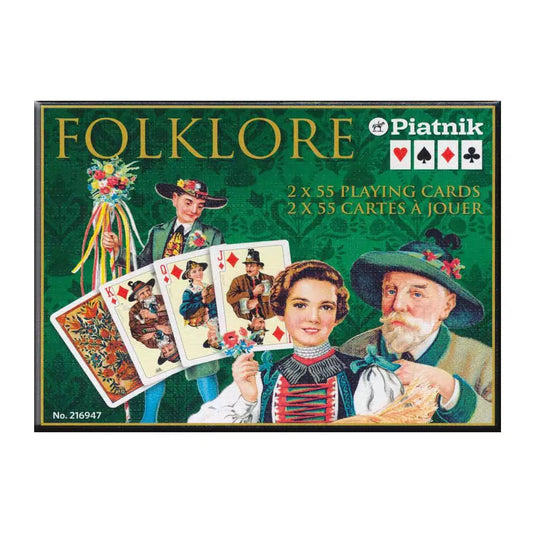 Francia kártya 2x55-ös készlet - Folklore doboz