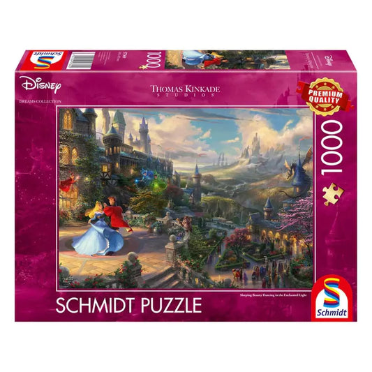 Puzzle Schmidt: Thomas Kinkade - Disney - Táncoló Csipkerózsika, 1000 darab