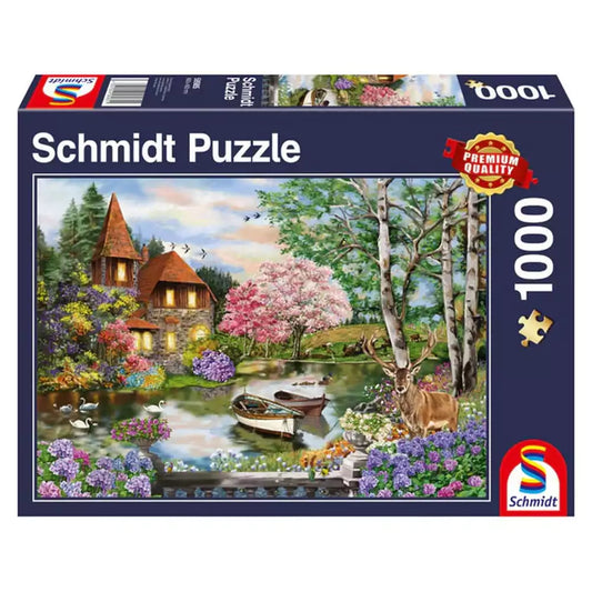 Puzzle Schmidt: Tóparti Ház, 1000 piese
