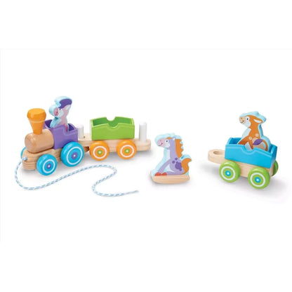 Melissa & Doug Bébi és tipegő fajátékok, Húzható farm vonat