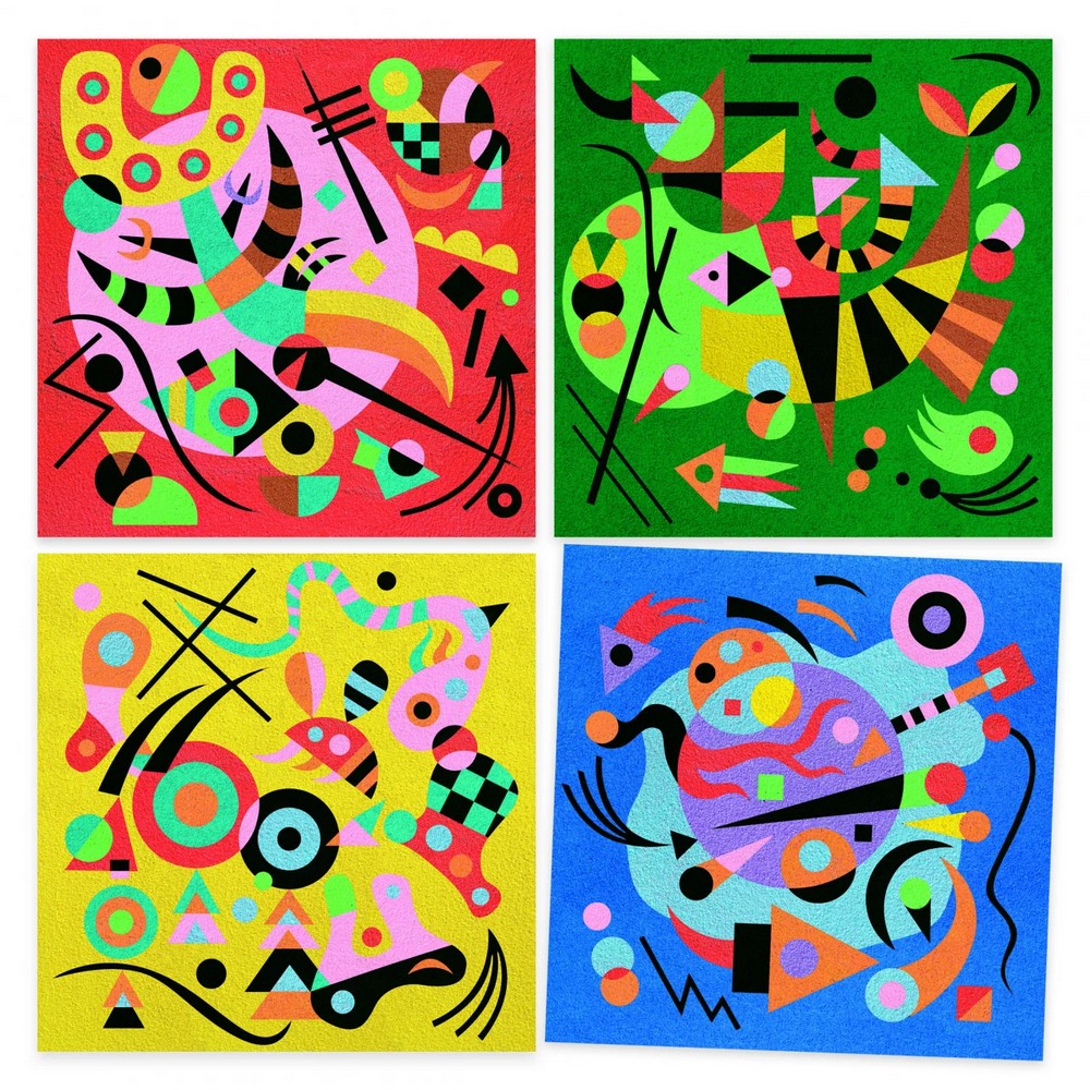 Djeco Inspired by kollekció - Absztrakt művészet, Vassily Kandinsky ihlete alapján - letrehozhato alkotasok