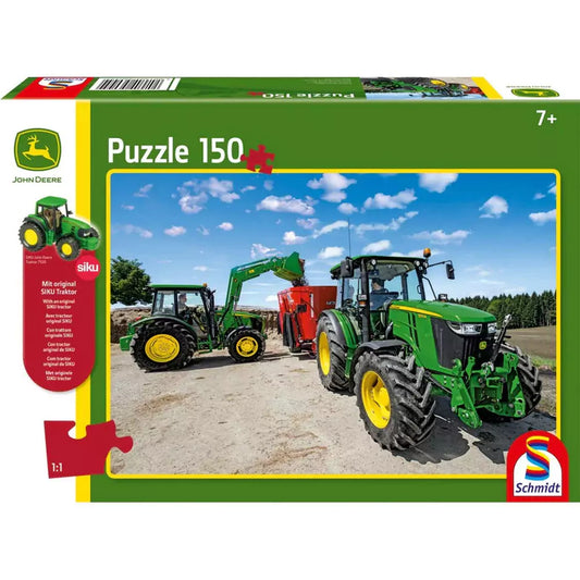 Schmidt Puzzle: John Deere - 5M sorozatú traktor, 150 darabos puzzle doboz