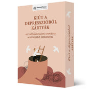 Kiút a depresszióból kártyák díszdoboza, 60 tudományalapú stratégiát tartalmazó önsegítő kártyacsomag.