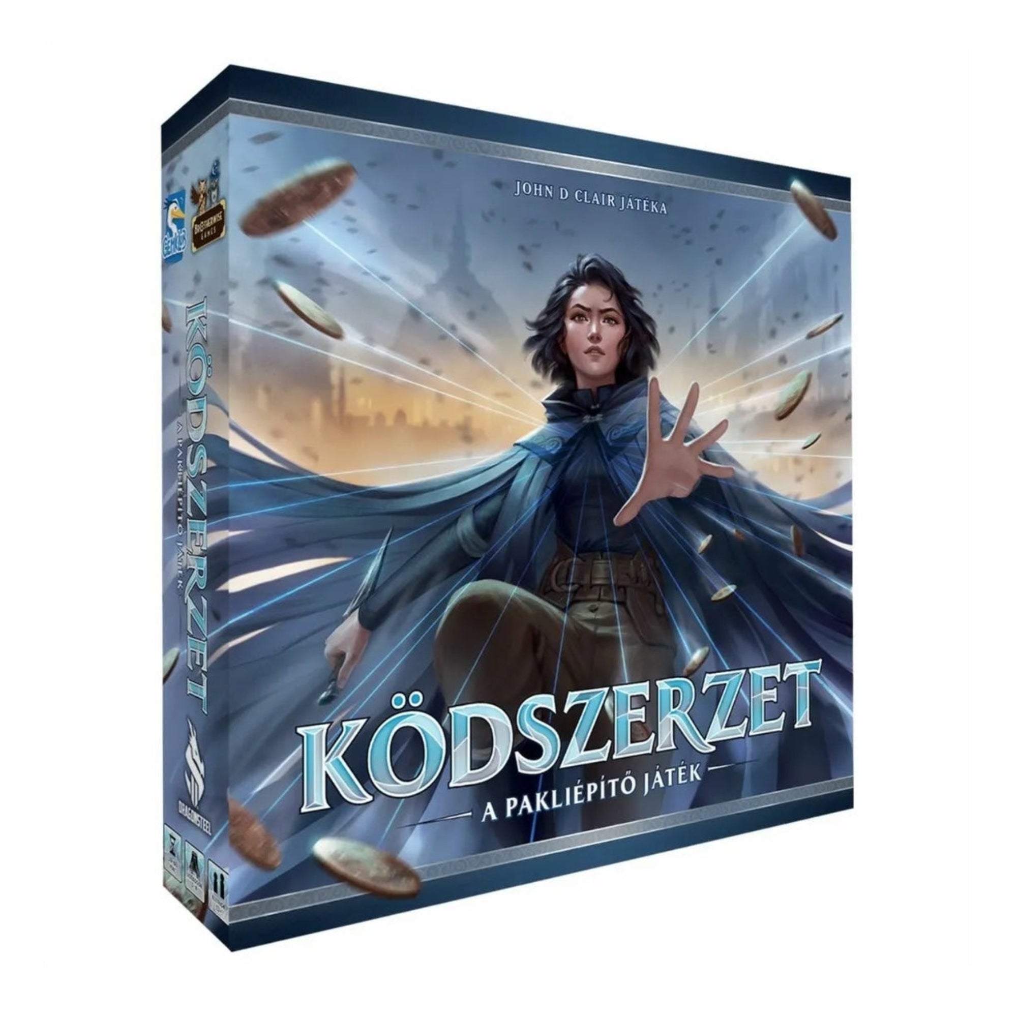 A Ködszerzet – A pakliépítő játék doboza, rajta egy ködszerzet mágikus erőket használó alak látványos illusztrációjával.