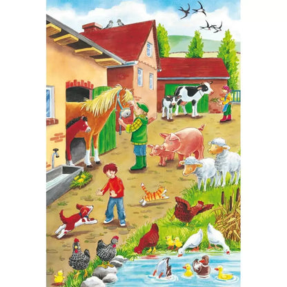 Puzzle Schmidt: A farmon, 3 x 24 darab + Ajándék poszter
