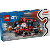 LEGO City F1 boxutca és személyzet, Ferrari autóval 60443 322 darabos