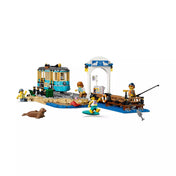 LEGO City Klasszikus tengerparti villamos 60506 tengerparti megállóval, mólóval és minifigurákkal