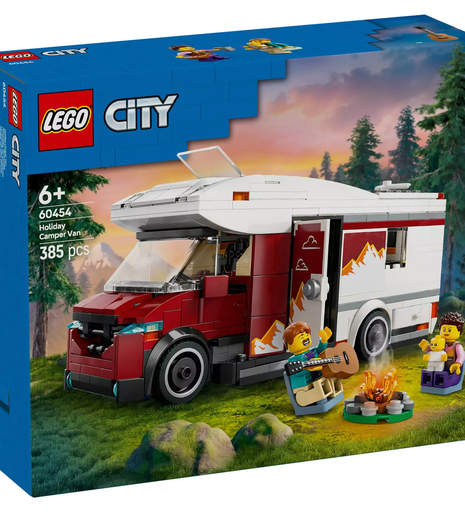 LEGO City Lakóautó a kalandos nyaraláshoz (60454) dobozkép - A csomag tartalma: részletes lakóautómodell és figurák, tökéletes a kreatív játékhoz.