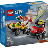 LEGO City Pizzásautó vs.tűzoltóautó,versenyautós csomag 60458 70 darabos
