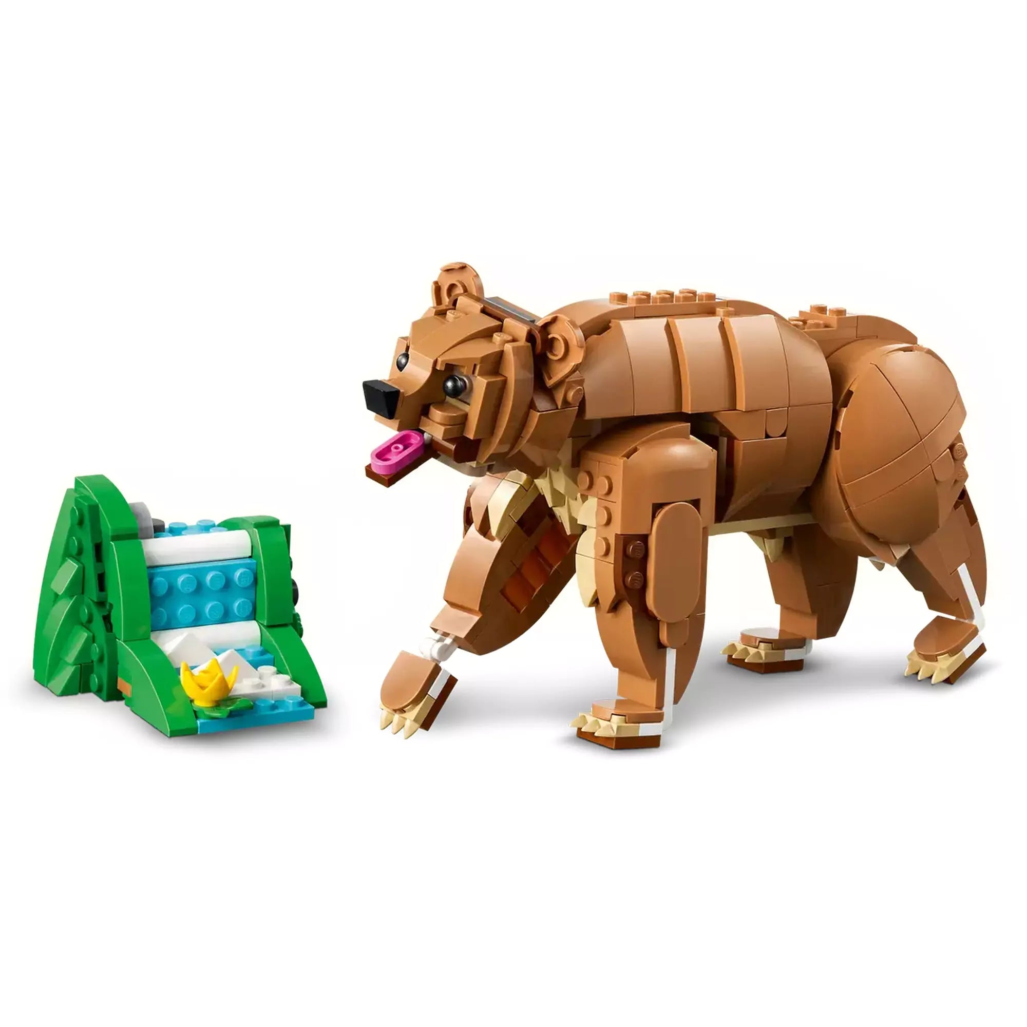 LEGO Creator: Csodaszép ló (31166) medve modell kis vízeséssel, mozgatható végtagokkal, kreatív állatos építőjáték.