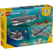 LEGO Creator 3 az 1-ben: Félelmetes cápa kincsesládával 31381 hátoldali dobozkép, 3 az 1-ben alternatív modellek