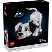 LEGO Disney 43269 Százegy kiskutya szett doboza elölnézetből, a játékos pózban lévő dalmata kiskutya látható a borítón.
