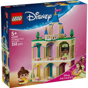 LEGO Disney Mini Belle & Tiana kastéllyal (43291) – a készlet dobozának elölnézeti képe a kastéllyal és figurákkal.