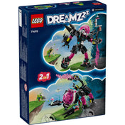 LEGO DREAMZzz: Mateo a kiberagyrobot ellen (71495) doboz hátlapja, kétféle építési opcióval: robot és skorpiórobot.