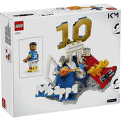 LEGO Editions: Kylian Mbappé A futball legjobb pillanatai 43013 doboz hátoldala a készlet részleteivel és minifigurával.
