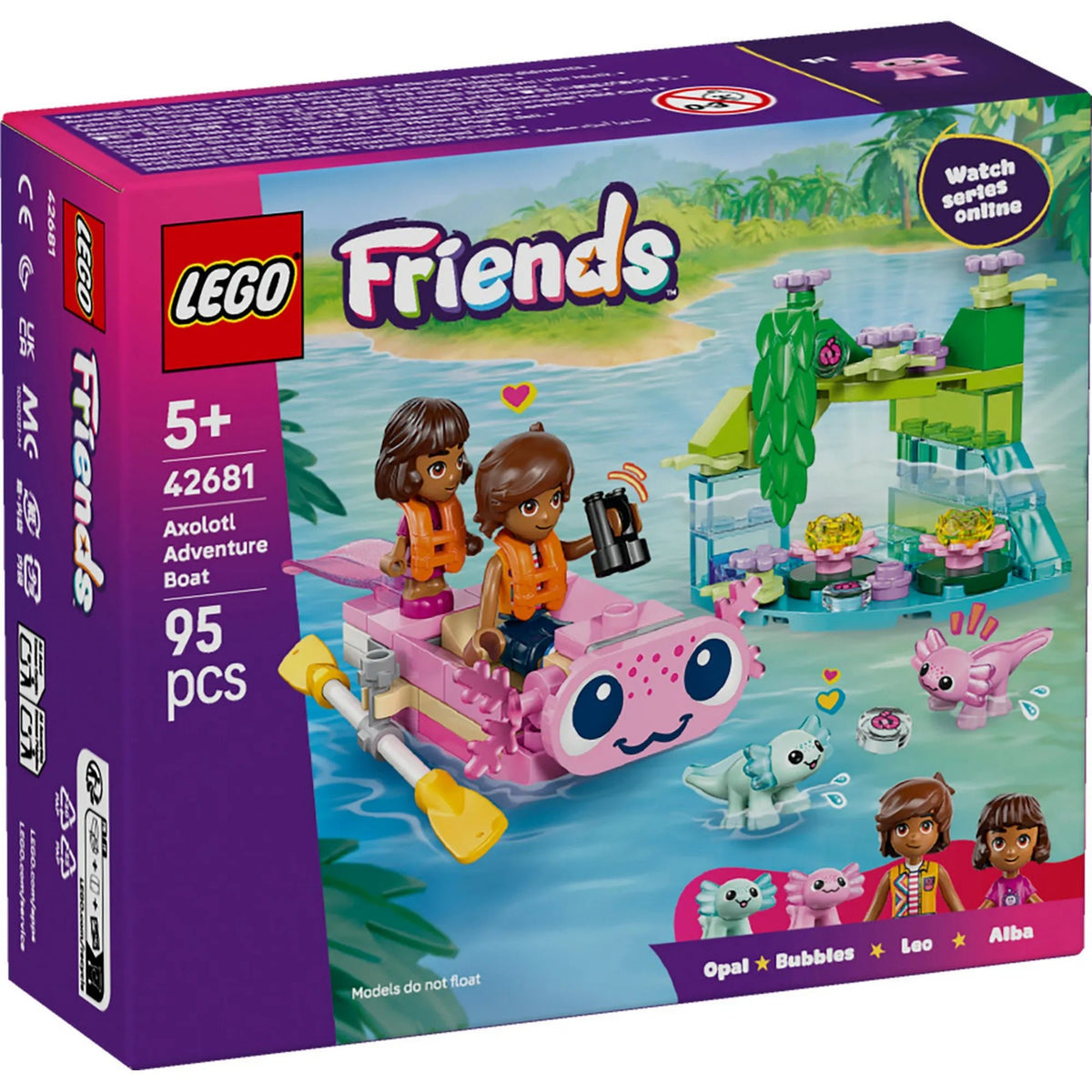 LEGO Friends: Kalandok az axolotlhajón 42681, 95 darabos