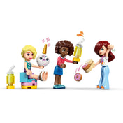 LEGO Friends Paisley, Aliya és Iza figurák unikornis kiegészítőkkel és játék édességekke