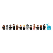 LEGO Harry Potter 76473 minifigura sor Harry Potter, Hermione, Ron, Dumbledore, Gilderoy Lockhart, Frics, Piton és Őzsuta patrónus figurákkal.