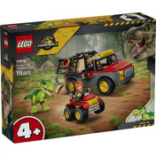LEGO Jurassic World Fiatal T. rex szállító teherautó (77978) készlet doboza fiatal T. rex figurával, szállítóteherautóval és quaddal.