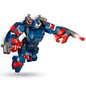 LEGO Marvel Super Heroes: Bosszúállók: Végjáték Thor a chitauri harcosok ellen (76322) Iron Patriot figura közelről, mozgatható végtagokkal és fegyverekkel.