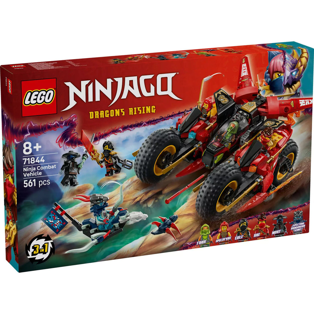LEGO NINJAGO: Harci nindzsajármű 71844, 561 darabos
