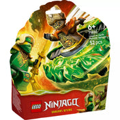 LEGO NINJAGO Dragons Rising Lloyd vs. Föld Szörny Pörgettyű (71850) készlet doboza, pörgő akciójelenettel és minifigurákkal.