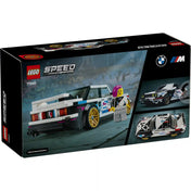 A LEGO BMW M3 (E30) készlet hátoldala a modell részleteivel.
