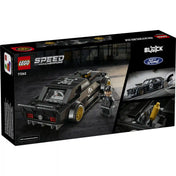 LEGO Speed Champions Ken Block Mustang Hoonicorn V1 hátoldali dobozképe a funkciók és részletek bemutatásával.