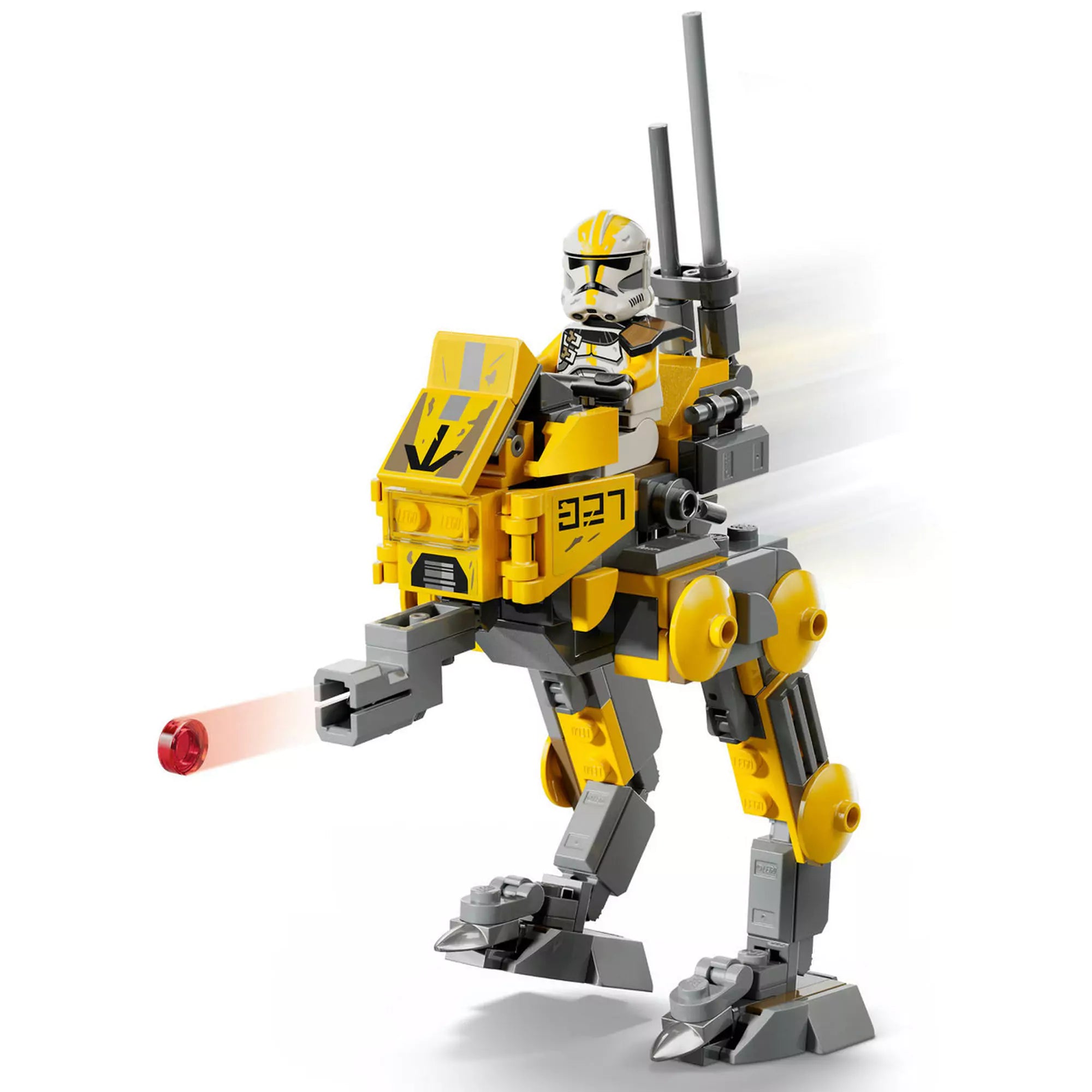 „LEGO Star Wars: 327. klónkatonák harci csomag (75431) AT-RT jármű klónkatonával, tüzelés közben.”
